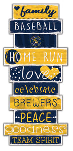 Milwaukee Brewers Celebrations Stack Wood Sign -24"