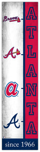 Atlanta Braves Team  Logo Evolution Wood Sign -  6"x24"