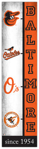 Baltimore Orioles Team  Logo Evolution Wood Sign -  6"x24"