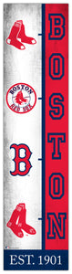 Boston Red Sox Team  Logo Evolution Wood Sign -  6"x24"