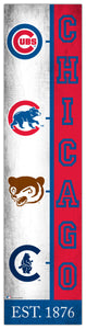 Chicago Cubs Team  Logo Evolution Wood Sign -  6"x24"