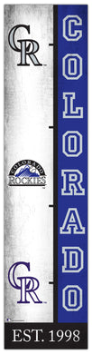 Colorado Rockies Team  Logo Evolution Wood Sign -  6