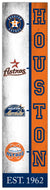 Houston Astros Team  Logo Evolution Wood Sign -  6"x24"