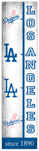 Los Angeles Dodgers Team  Logo Evolution Wood Sign -  6"x24"