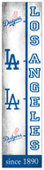 Los Angeles Dodgers Team  Logo Evolution Wood Sign -  6"x24"