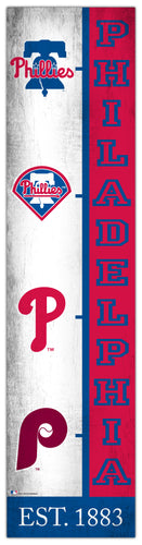 Philadelphia Phillies Team  Logo Evolution Wood Sign -  6