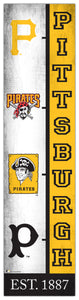 Pittsburgh Pirates Team  Logo Evolution Wood Sign -  6"x24"