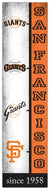 San Francisco Giants Team  Logo Evolution Wood Sign -  6"x24"