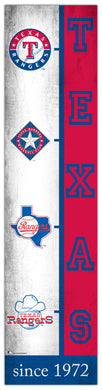 Texas Rangers Team  Logo Evolution Wood Sign -  6