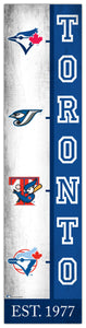 Toronto Blue Jays Team  Logo Evolution Wood Sign -  6"x24"