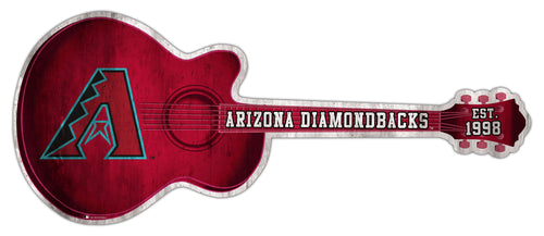 Arizona Diamondbacks Guitar Cutout Wood Sign -24