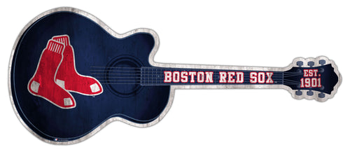 Boston Red Sox Guitar Cutout Wood Sign -24