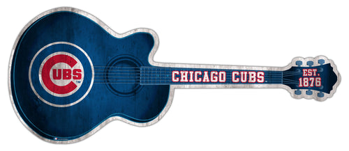 Chicago Cubs Guitar Cutout Wood Sign -24