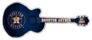 Houston Astros Guitar Cutout Wood Sign -24"