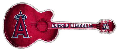 Los Angeles Angels Guitar Cutout Wood Sign -24