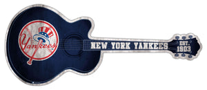 New York Yankees Guitar Cutout Wood Sign -24"