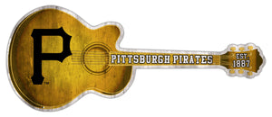 Pittsburgh Pirates Guitar Cutout Wood Sign -24"