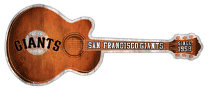 San Francisco Giants Guitar Cutout Wood Sign -24"