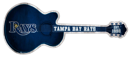 Tampa Bay Rays Guitar Cutout Wood Sign -24