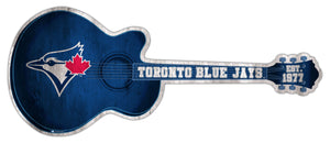 Toronto Blue Jays Guitar Cutout Wood Sign -24"