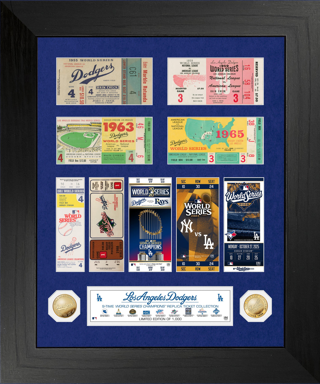 Los Angeles Dodgers World Series Ticket Collection