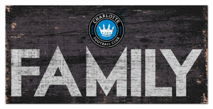 Charlotte FC Family Wood Sign - 12" x 6"