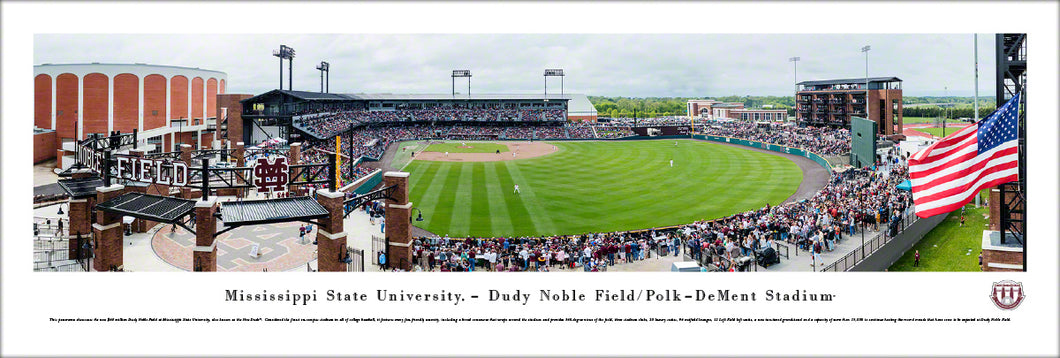 Mississippi State Bulldogs Baseball Dudy Noble Field Dement Stadium Panoramic Picture