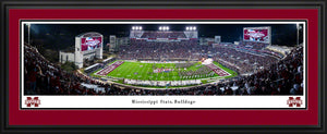 Mississippi State Bulldogs Football Davis Wade Stadium Night Game Panoramic Picture