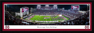 Mississippi State Bulldogs Football Davis Wade Stadium Night Game Panoramic Picture