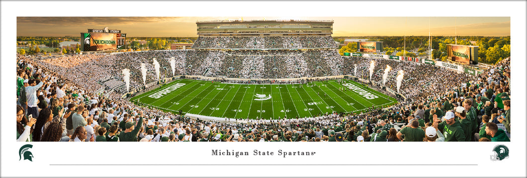 Michigan State Spartans Football Stripe the Stadium Panoramic Picture