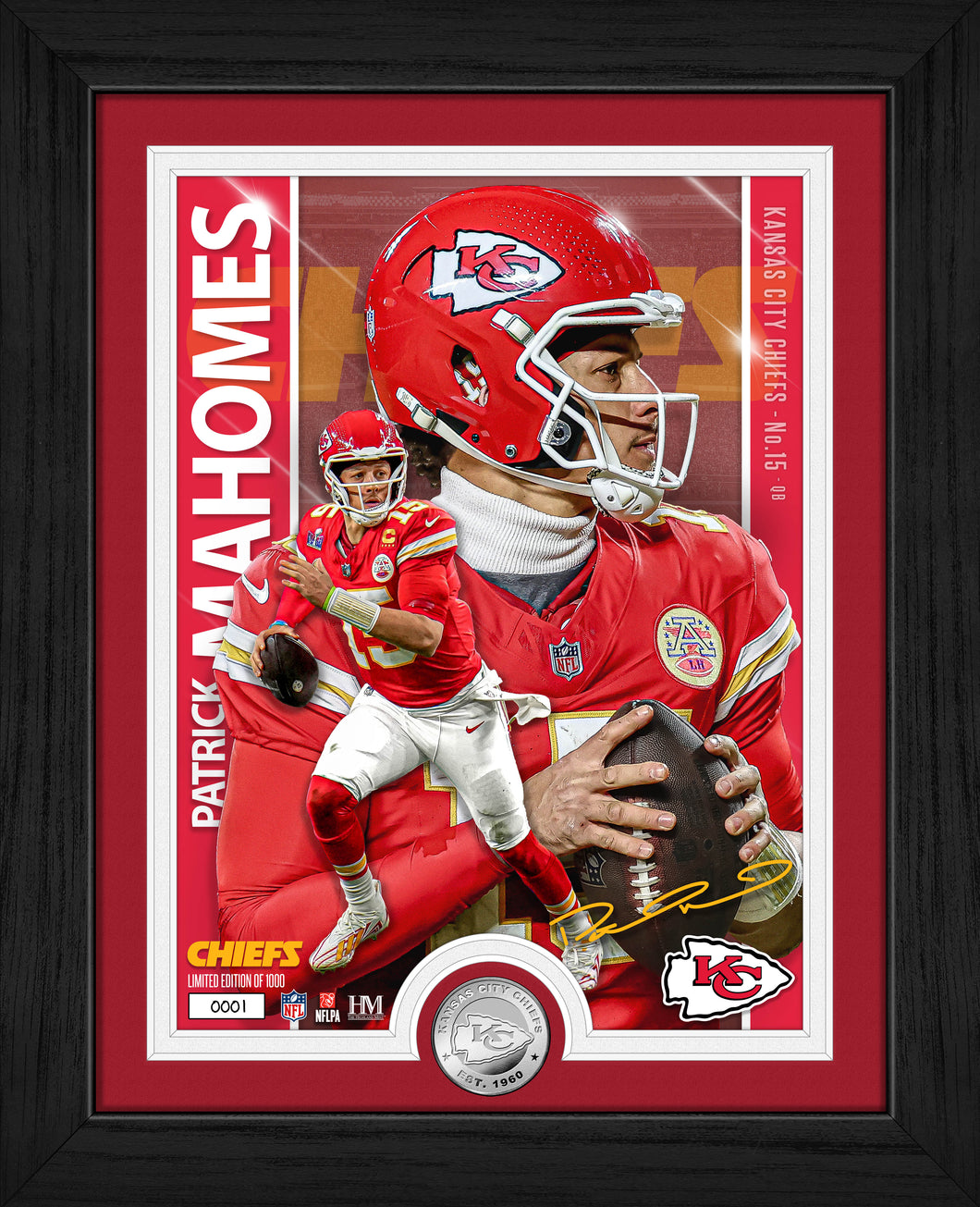 Patrick Mahomes Kansas City Chiefs Artist Proof Silver Coin Photo Mint