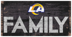 Los Angeles Rams Family Wood Sign - 12" x 6"