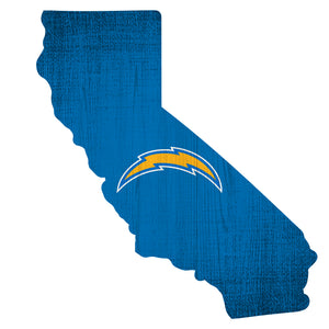 Los Angeles Chargers State Wood Sign