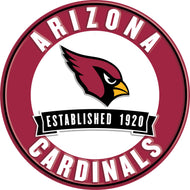 Arizona Cardinals Establish Date Metal Round Sign - 12"