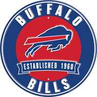 Buffalo Bills Establish Date Metal Round Sign - 12"