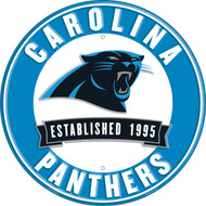 Carolina Panthers Establish Date Metal Round Sign - 12"