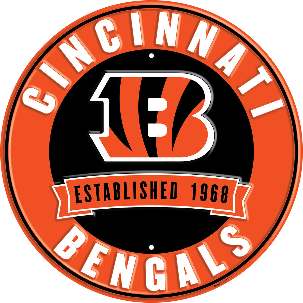 NFL Cincinnati Bengals Established 12 Circular Sign