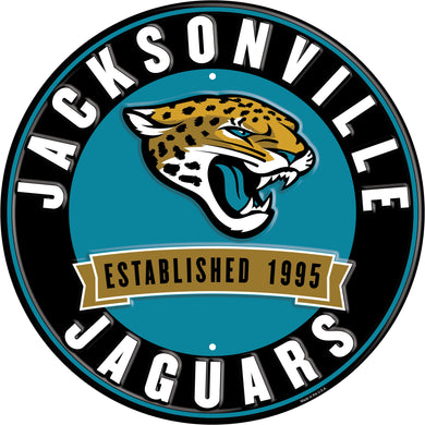 Jacksonville Jaguars Establish Date Metal Round Sign - 12
