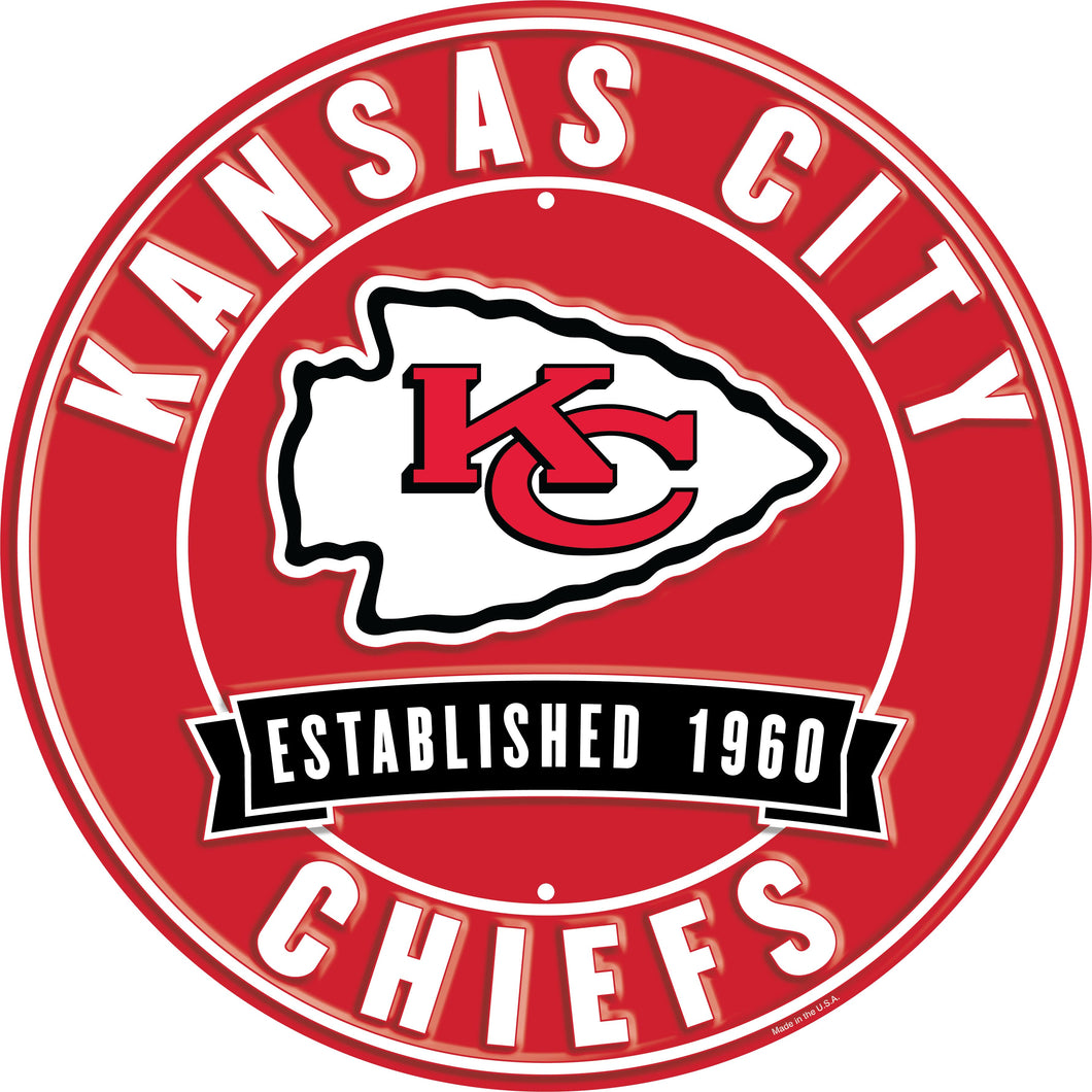 : NFL Kansas City Chiefs - CHIEFS KINGDOM, Metal Wall