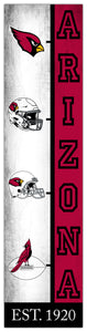 Arizona Cardinals Team Logo Evolution Wood Sign -  6"x24"
