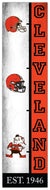 Cleveland Browns Team Logo Evolution Wood Sign -  6"x24"