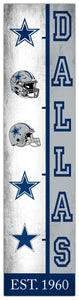 Dallas Cowboys Team Logo Evolution Wood Sign -  6"x24"