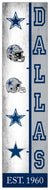 Dallas Cowboys Team Logo Evolution Wood Sign -  6"x24"