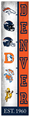 Denver Broncos  Team Logo Evolution Wood Sign -  6