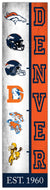 Denver Broncos  Team Logo Evolution Wood Sign -  6"x24"