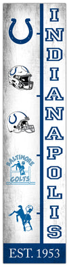 Indianapolis Colts Team Logo Evolution Wood Sign -  6