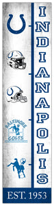 Indianapolis Colts Team Logo Evolution Wood Sign -  6"x24"