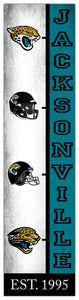 Jacksonville Jaguars Team Logo Evolution Wood Sign -  6"x24"