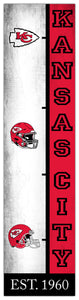 Kansas City Chiefs Team Logo Evolution Wood Sign -  6"x24"