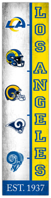 Los Angeles Rams Team Logo Evolution Wood Sign -  6